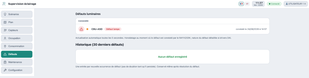 Détection des défauts d'éclairage en temps réel – RAYVIZION