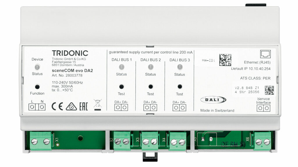 Contrôleur DALI SceneCom Evo de Tridonic, compatible RAYVIZION